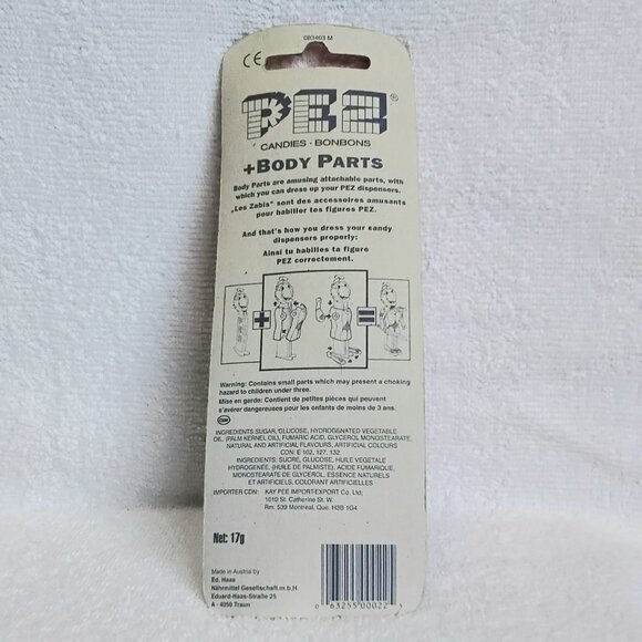 3/$40 Sealed Vintage 1996 Second Set PEZ Caveman Body Parts!! - Picture 2 of 2